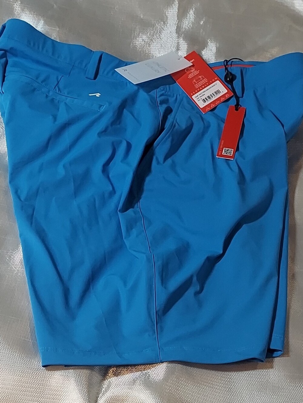 REDVANLY HANOVER MEN'S IBIZA BLUE GLYDINGnylon NYLON-SPANDEX SHORTS SIZE XL NWT